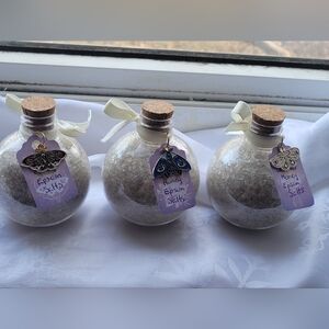 🔮NEW🔮Hand Crafted Sage , Lavender, Honey Epsom Salts with Moth  Charm